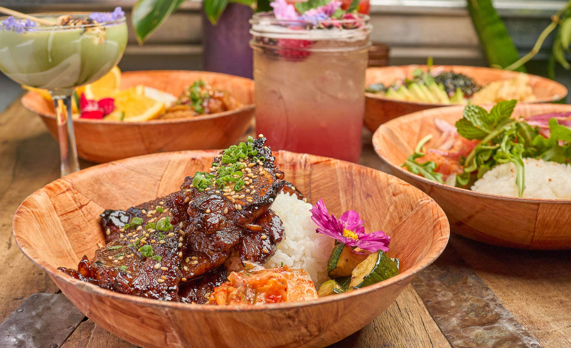 A Korean beef rice bowl