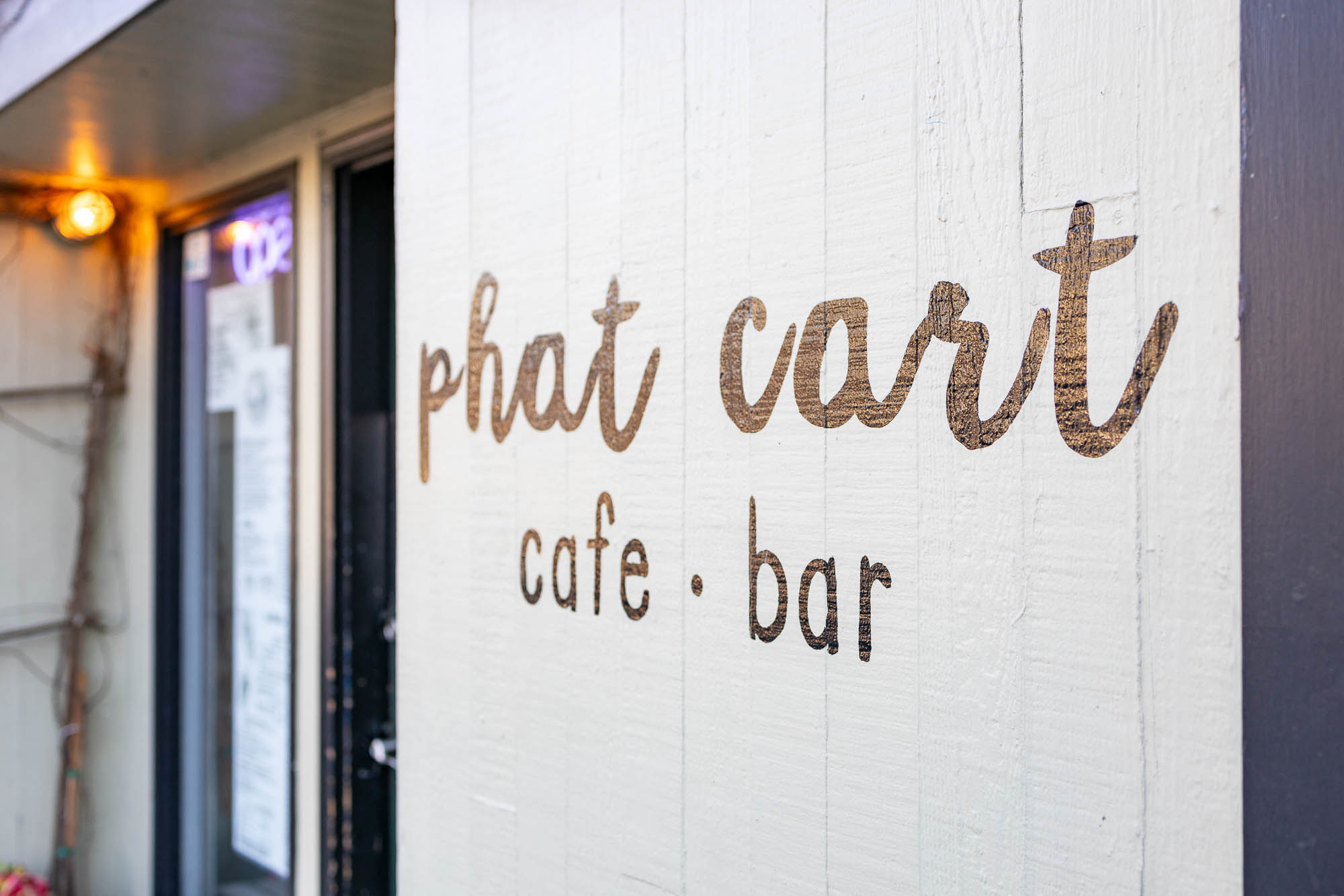 The Phat Cart logo wall